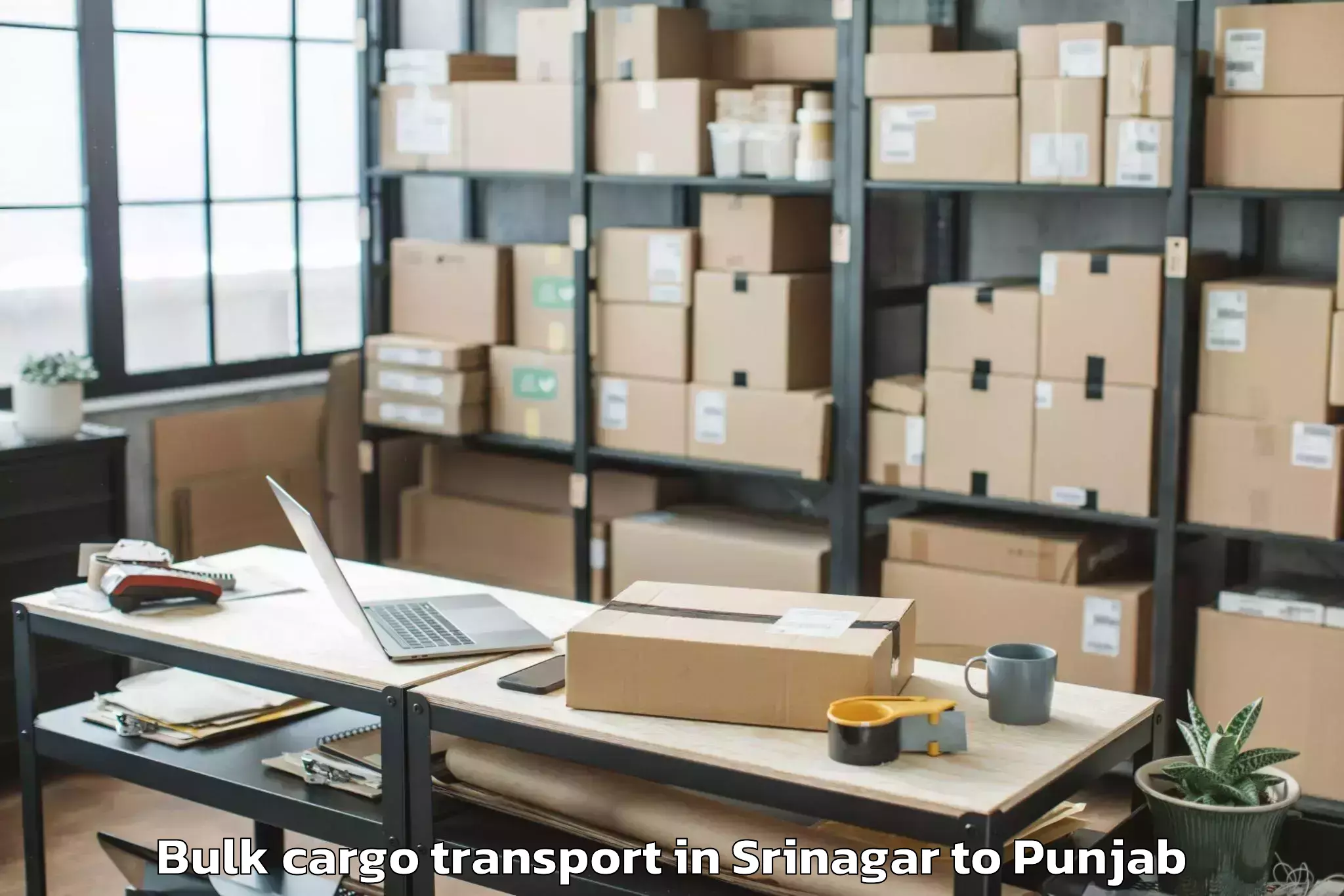 Srinagar to Patiala Bulk Cargo Transport